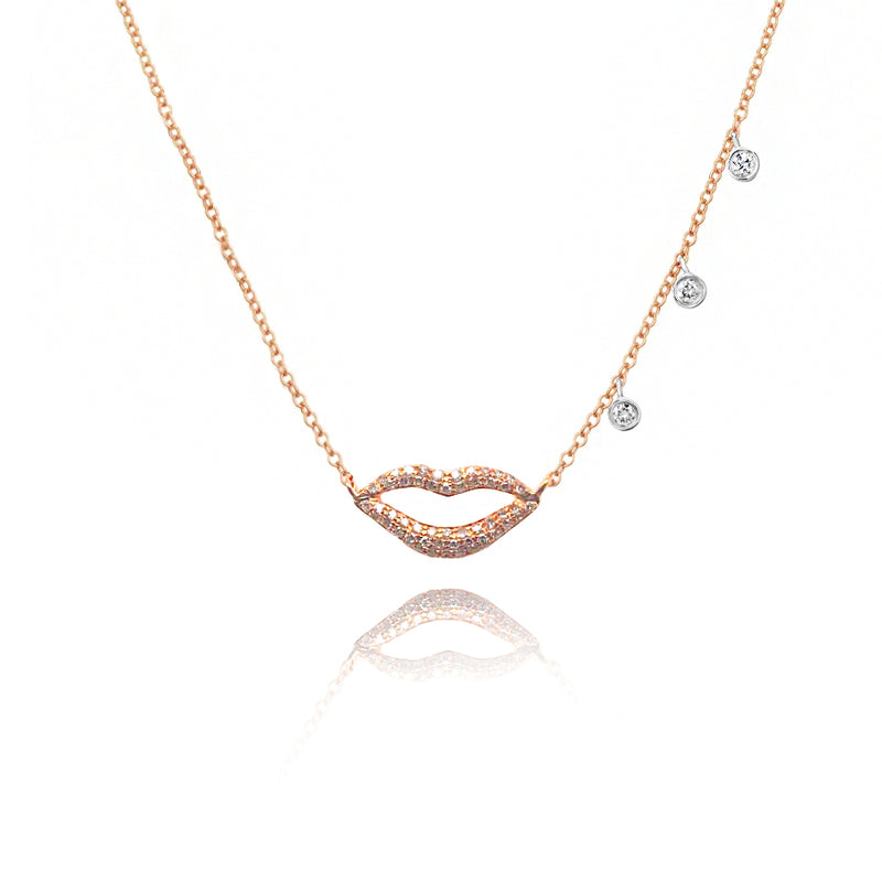 Rose Gold Lips necklace