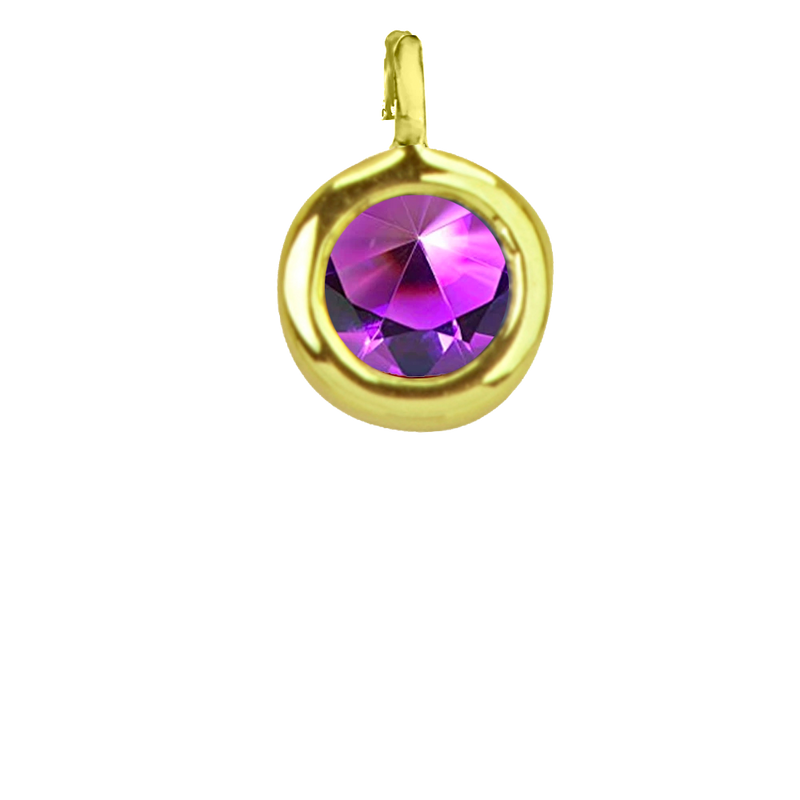 Yellow Gold and Amethyst Bezel