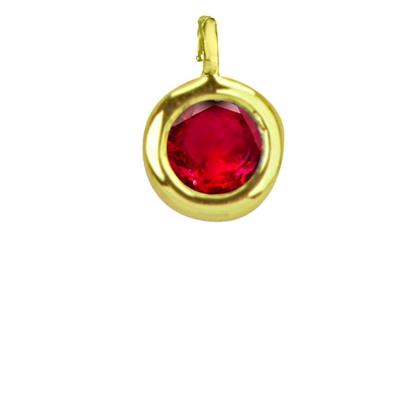 Yellow Gold Ruby Bezel