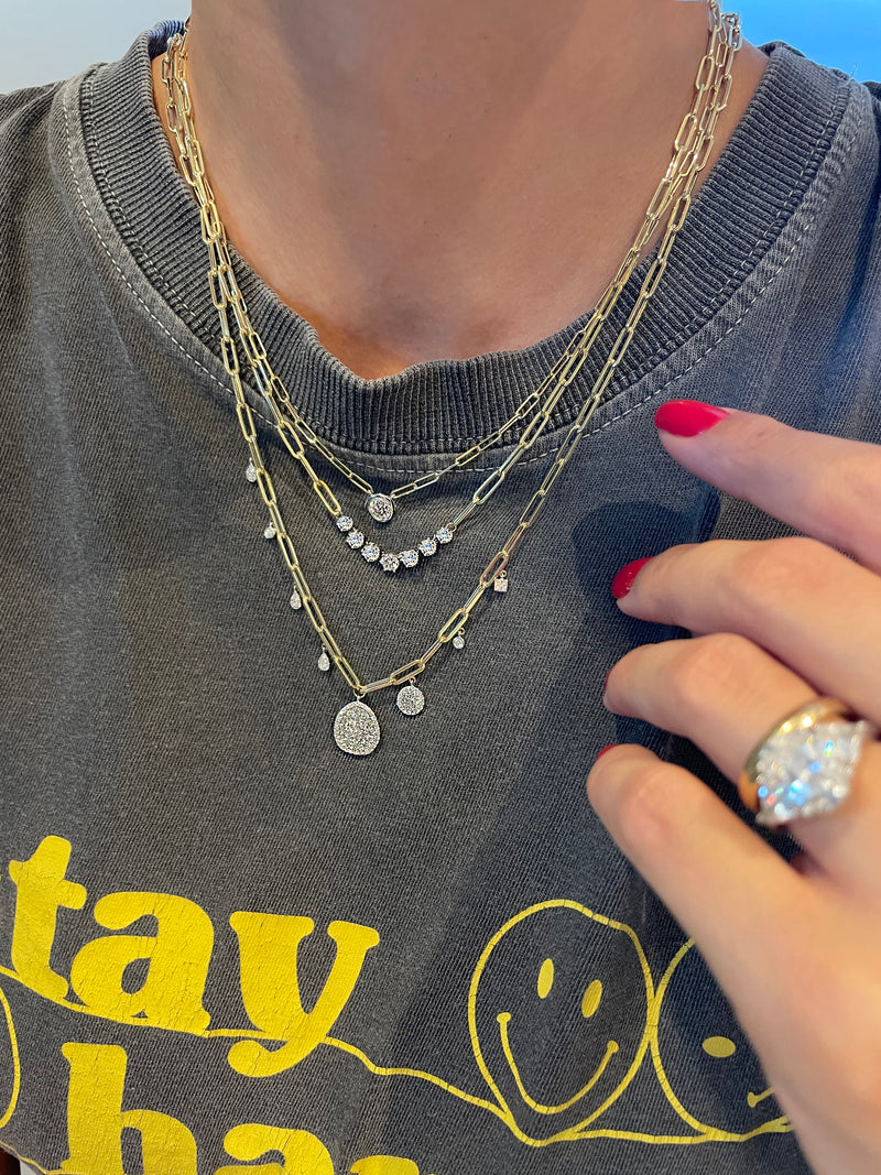 Paperclip Diamond Necklace