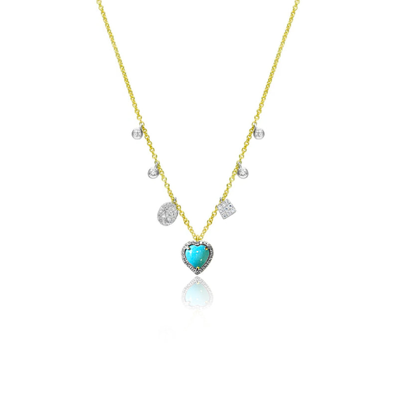 Delicate Turquoise Heart Necklace