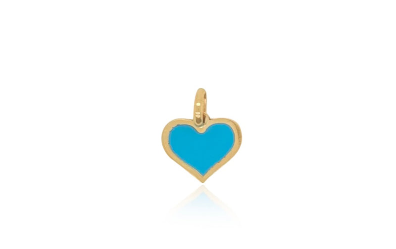 Yellow Gold Turquoise Charm