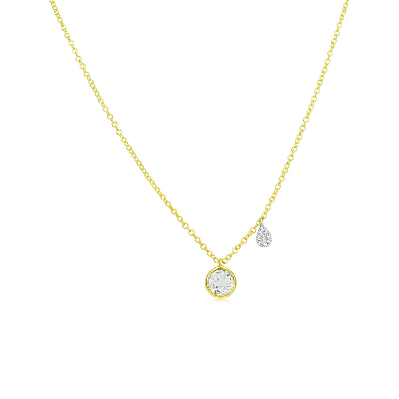 Birthstone Necklace | APRIL White Topaz