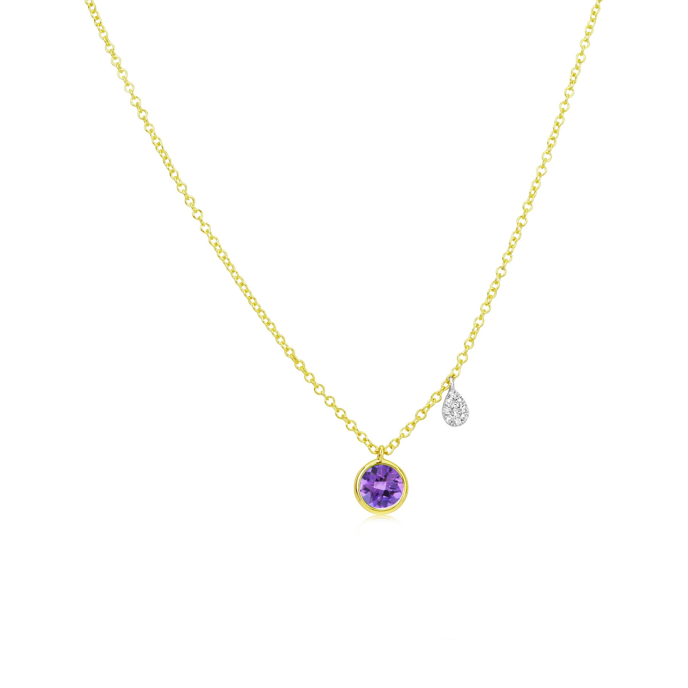 ChicSilver Heart Necklace Women Sterling Silver Necklace February Simulated Amethyst  Birthstone Pandent Jewelry Gift - Walmart.com