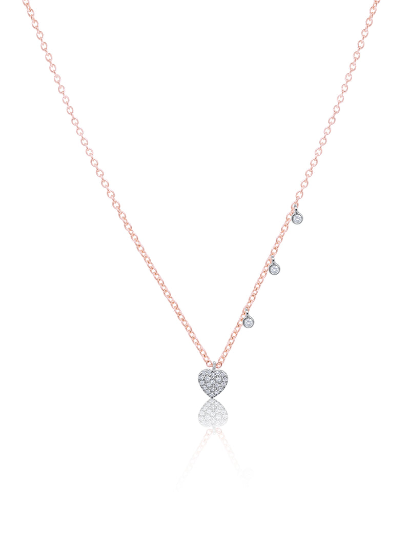 Dainty Diamond Heart Necklace