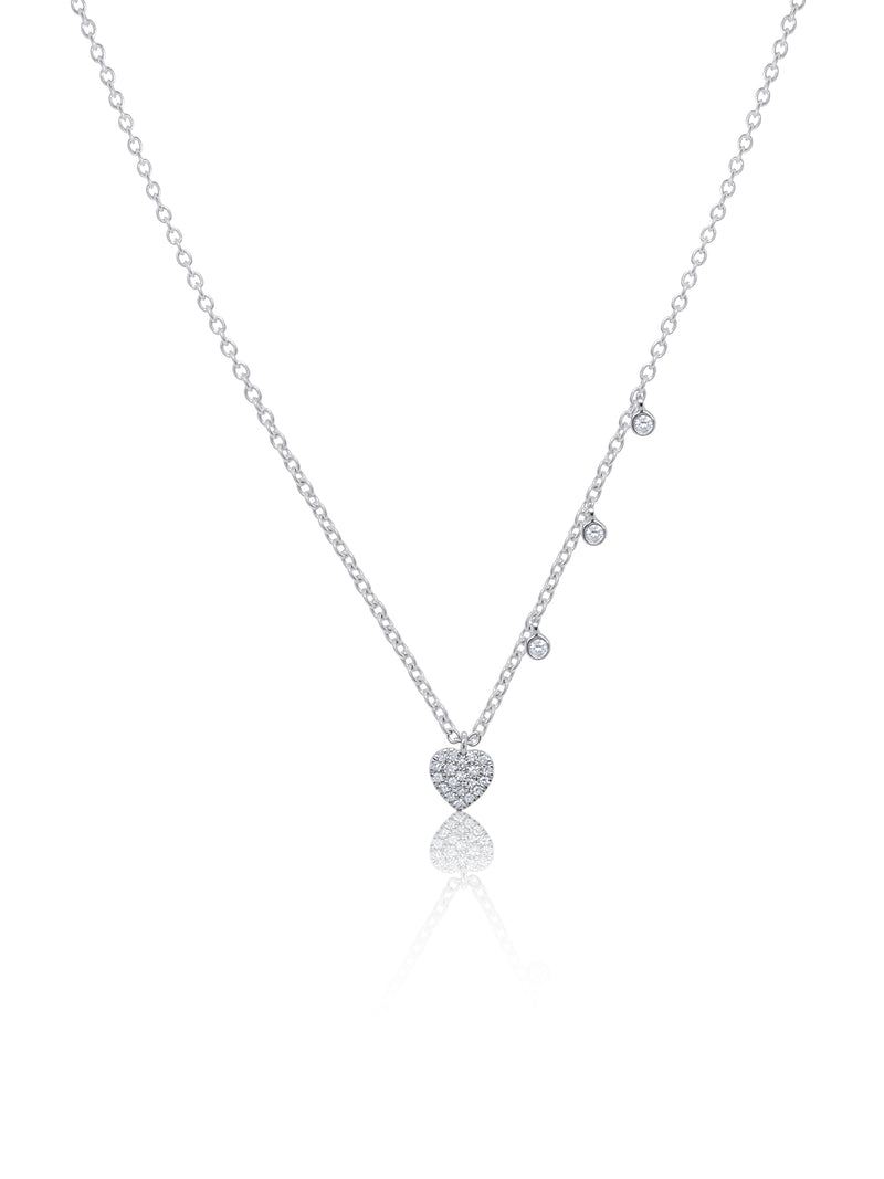 Dainty Diamond Heart Necklace