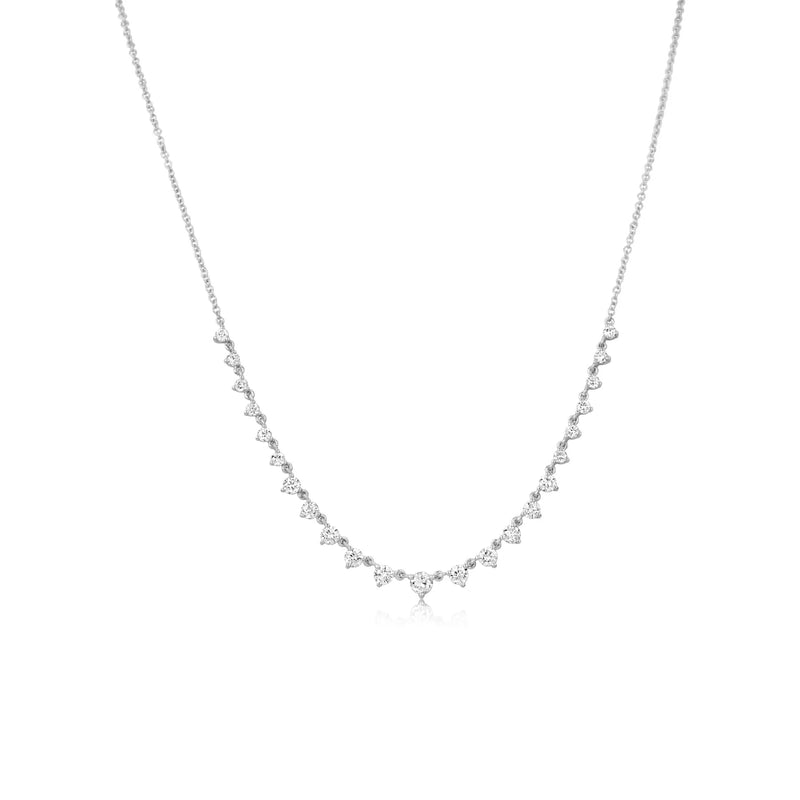 White Gold 1 Carat Diamond Necklace