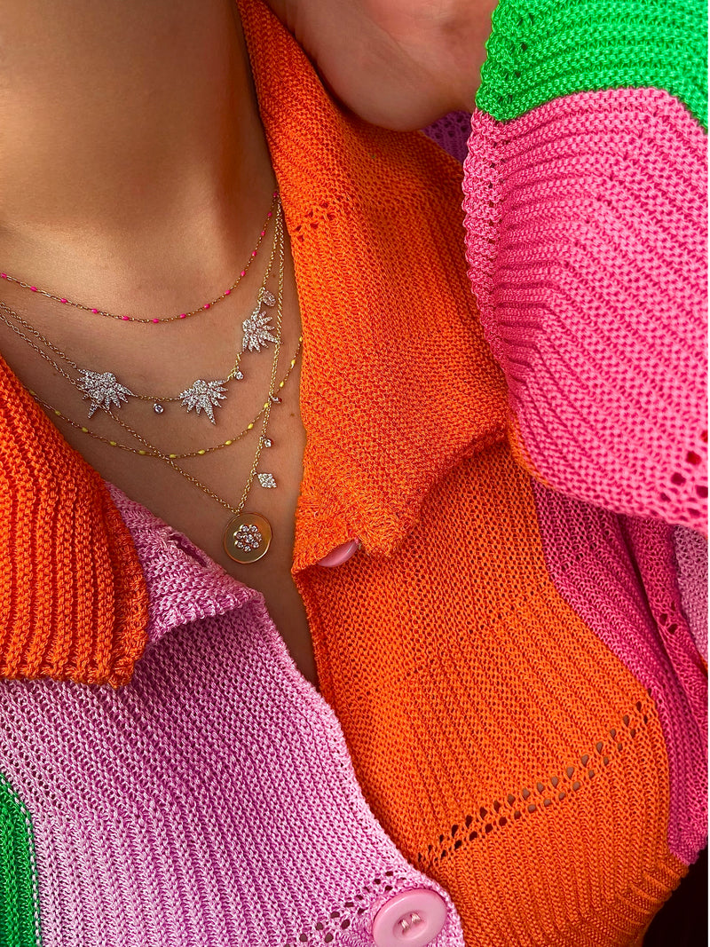 Yellow Enamel Gold Chain