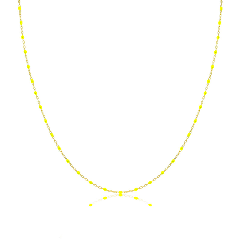 Yellow Enamel Gold Chain