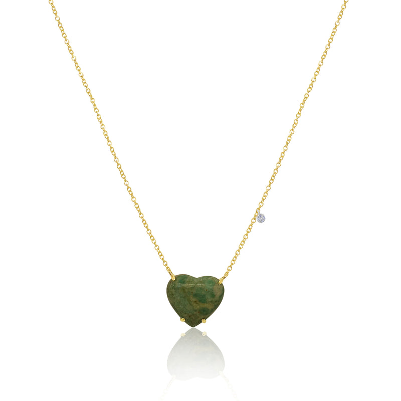 Yellow Gold Ruby Mica Necklace