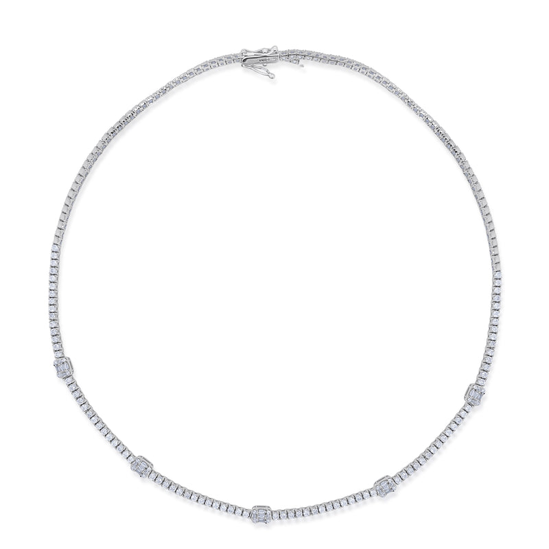 White Gold Diamond Illusion Necklace *ONLINE EXCLUSIVE*