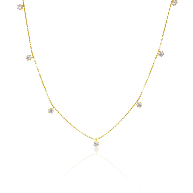 Yellow Gold Diamond Layering Necklace