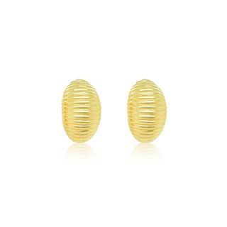 Yellow Gold Armadillo Clip-On Earrings