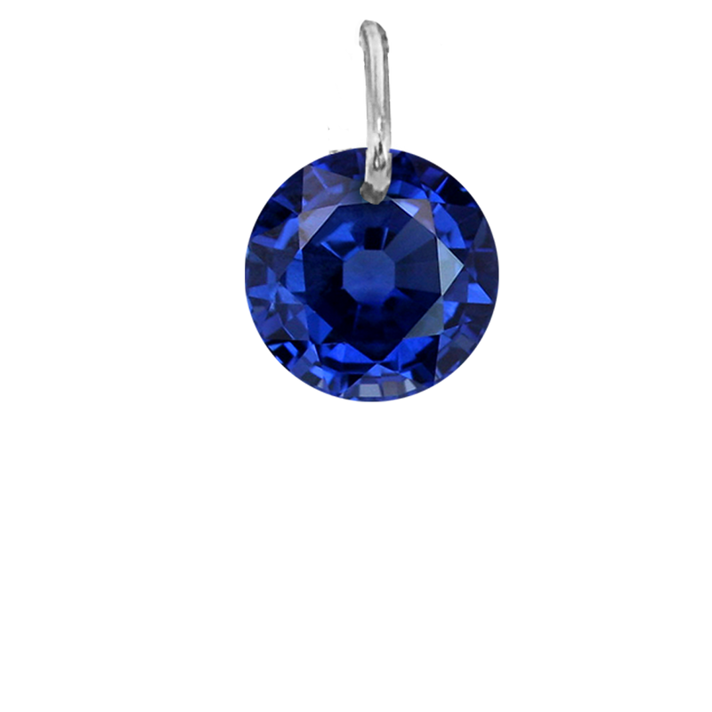 Drilled Blue Sapphire September Birthstone