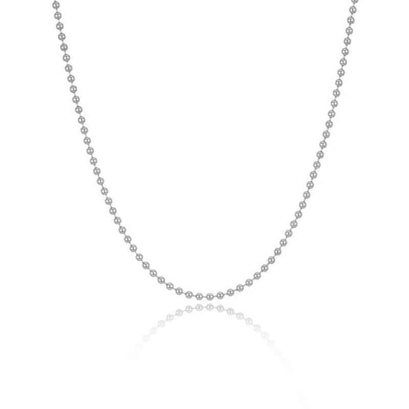 White Gold Spot Chain Necklace