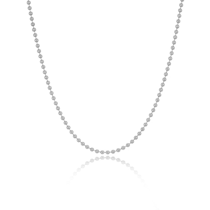 White Gold Spot Chain Necklace