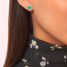 Turquoise Heart Studs