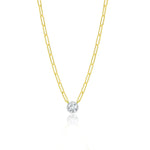 Bezel Set Diamond Necklace