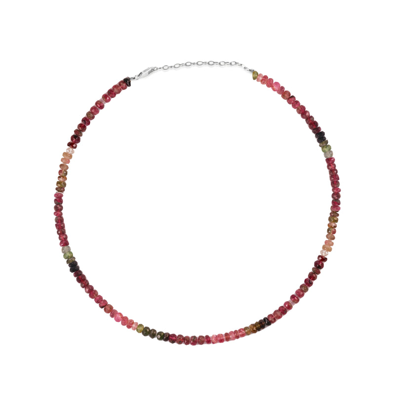 Ombre Watermelon Tourmaline Layering Necklace