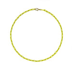Yellow Paperclip Chain Necklace